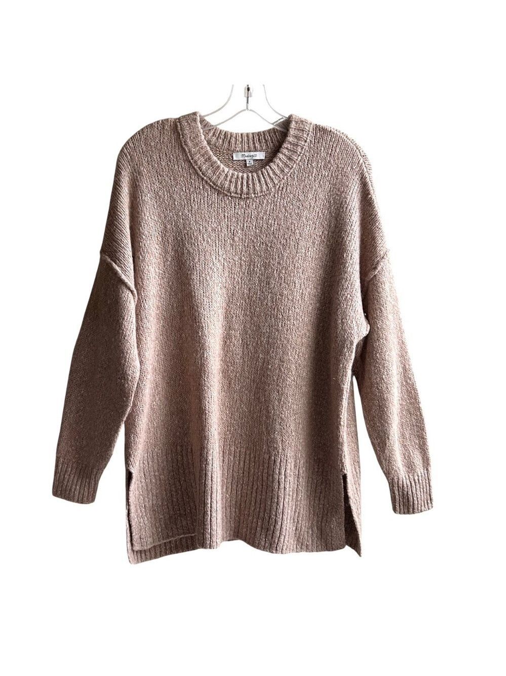 MADEWELL Loose Fit Alpaca Cotton Blend Crew Neck Sweater M